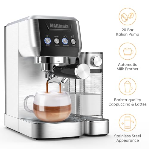 Mattinata Espresso Machine, 20 Bar Cappuccino & Latte