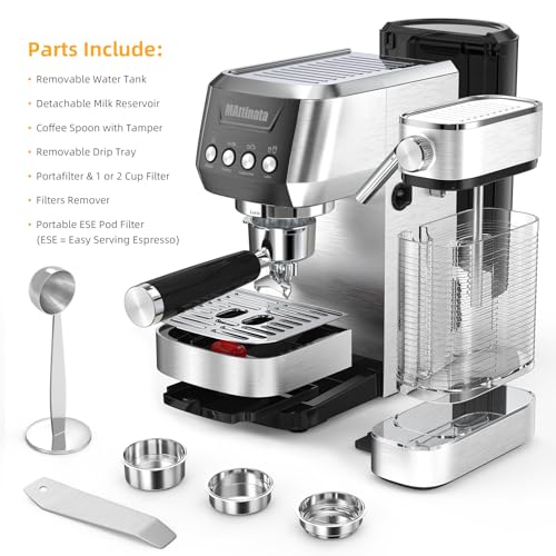 Mattinata Espresso Machine, 20 Bar Cappuccino & Latte