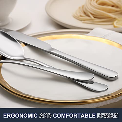 24-pc Hiware Stainless Steel Flatware Set for Home & Restaurant