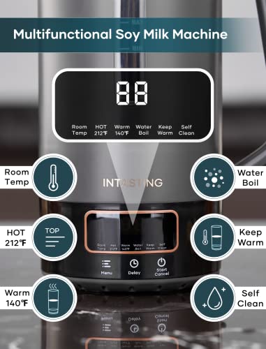 INTASTING Automatic Nut Milk Maker with 6 Presets