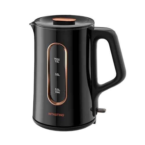 INTASTING Electric Kettle, Double Wall Glass Inner, 1.5-Liter