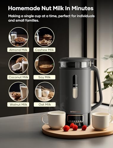 INTASTING Nut Milk Maker - Glass Inner - 6 Modes