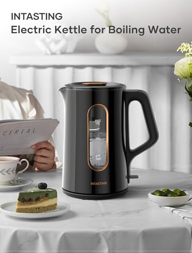 INTASTING Electric Kettle, Double Wall Glass Inner, 1.5-Liter