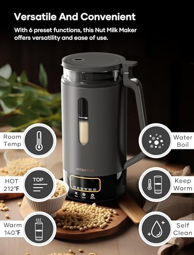 INTASTING Nut Milk Maker - Glass Inner - 6 Modes