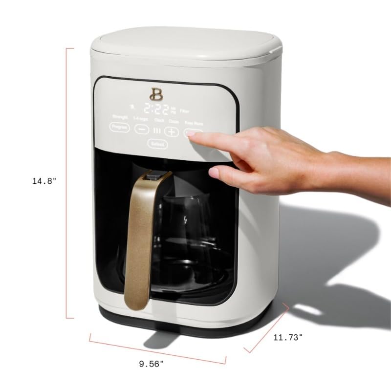 Touchscreen Programmable 14-Cup Coffee Maker - White
