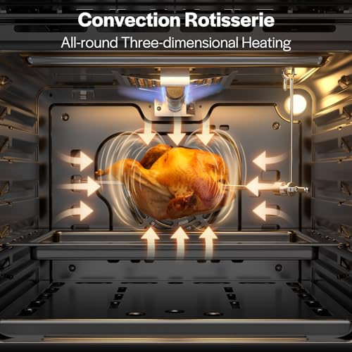 Empava 24" Gas Wall Oven with Rotisserie Function