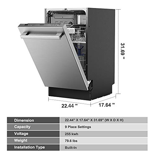 Galanz Stainless Steel Built-In Dishwasher - 24-In. Top Control