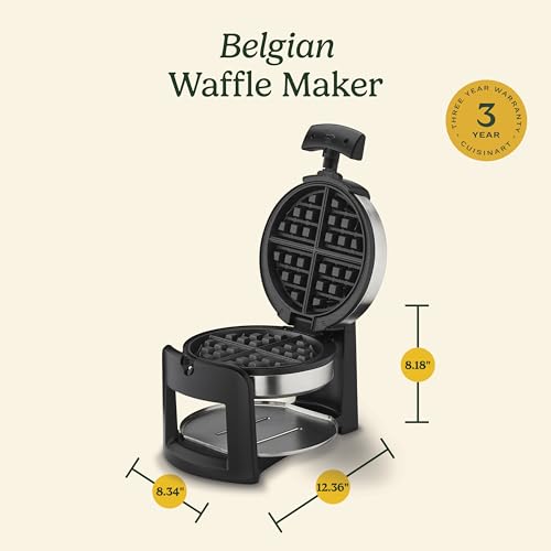 Cuisinart Round Flip Belgian Waffle Maker - Black/Silver
