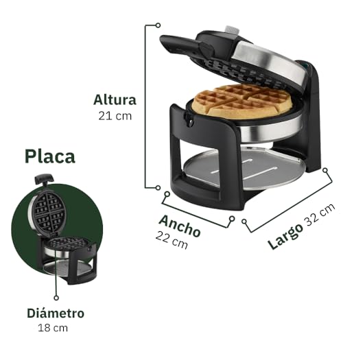 Cuisinart Round Flip Belgian Waffle Maker - Black/Silver