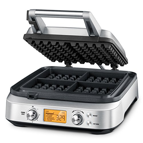 Breville Smart 4-Slice Waffle Maker in Silver