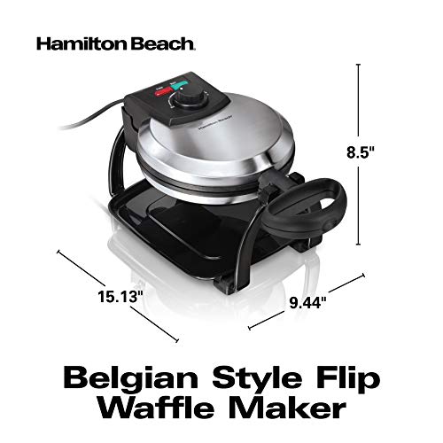 Hamilton Beach Flip Belgian Waffle Maker Stainless Steel