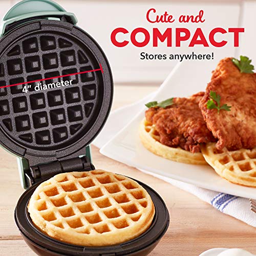 DASH Mini Waffle Maker - Aqua, Nonstick, Quick Heat-Up