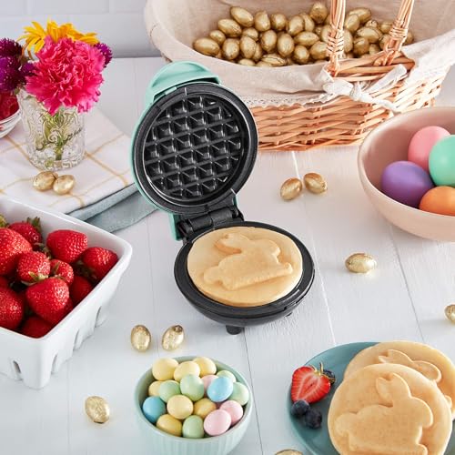 DASH Mini Waffle Maker - Aqua, Nonstick, Quick Heat-Up