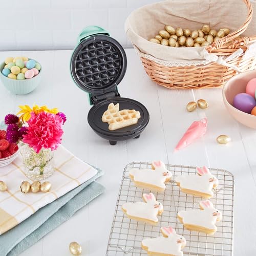 DASH Mini Waffle Maker - Aqua, Nonstick, Quick Heat-Up