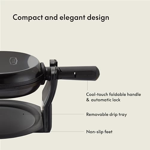 BELLA Classic Rotating Belgian Waffle Maker, Nonstick Plates