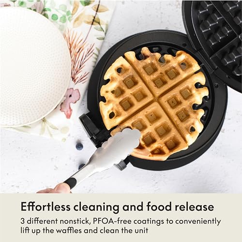 BELLA Classic Rotating Belgian Waffle Maker, Nonstick Plates