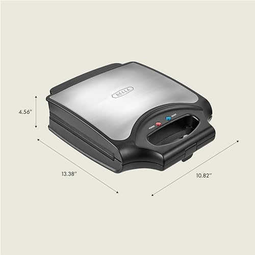 BELLA Classic Belgian Waffle Maker, Non-stick Plates, Stainless