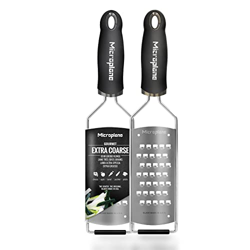 Microplane Gourmet Cheese Grater - Extra Coarse, Black