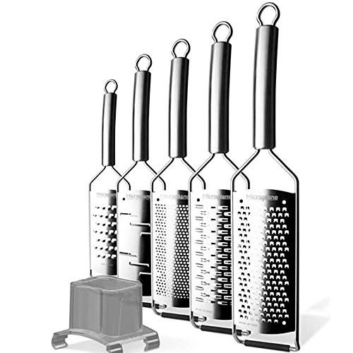 Professional Cheese Grater Set with 5 Blades and Guard