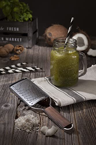 Wood Handle Stainless Steel Frame Coarse Blade Cheese Grater