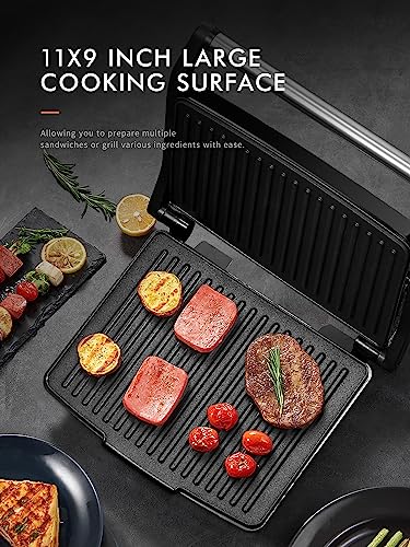 Yabano Panini Press Grill, Gourmet Sandwich Maker