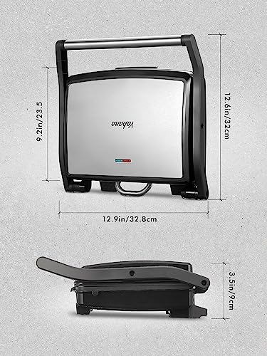Yabano Panini Press Grill, Gourmet Sandwich Maker