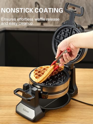 Yabano Stainless Steel Belgian Waffle Maker - Double Flip