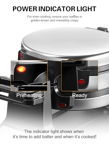 Yabano Stainless Steel Belgian Waffle Maker - Double Flip