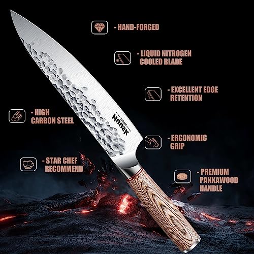 Hand-Forged High Carbon Steel Japanese Chef Knife 8