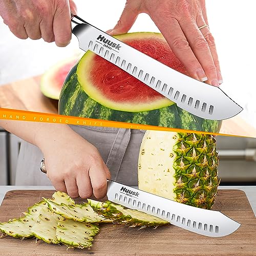 Huusk 10" Bullnose Butcher Knife, High-Carbon Steel