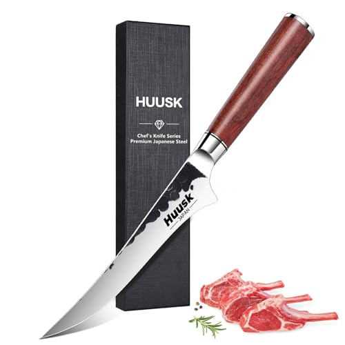 Huusk Hand Forged Boning Knife with Rosewood Handle