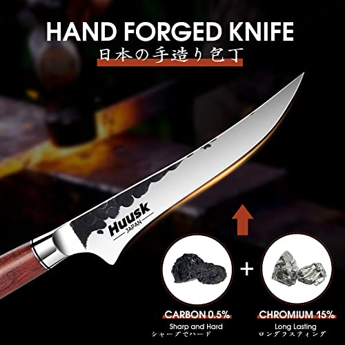 Huusk Hand Forged Boning Knife with Rosewood Handle