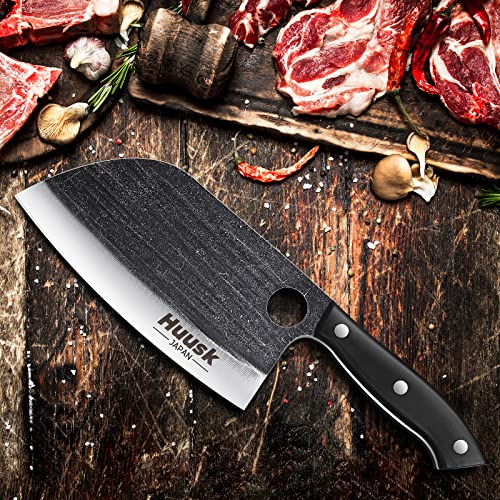 Serbian Chef Knife: Hand Forged Cleaver with Sheath