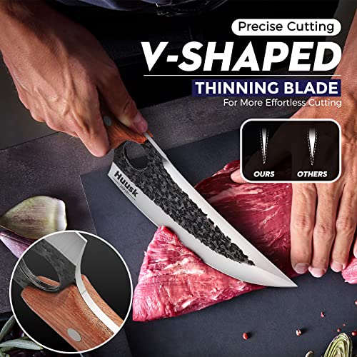 Huusk Chef Knives: Upgraded Viking Butcher Knife Gift