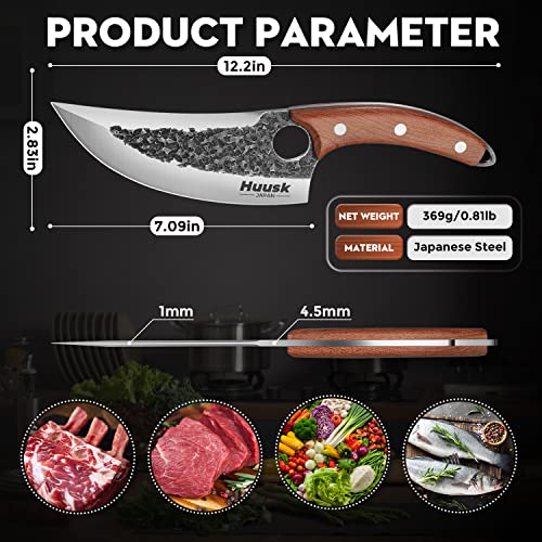 Huusk Chef Knives: Upgraded Viking Butcher Knife Gift