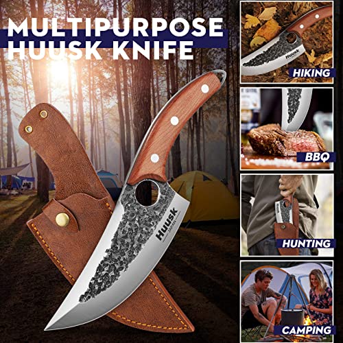Huusk Chef Knives: Upgraded Viking Butcher Knife Gift