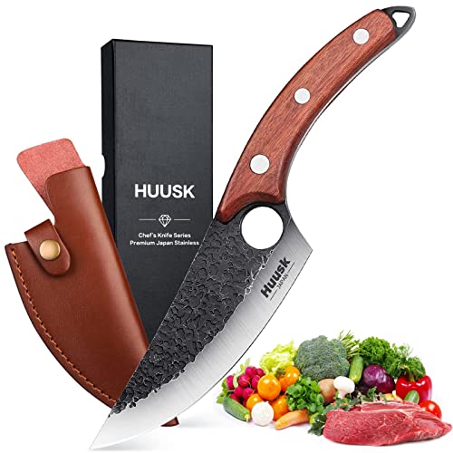 Huusk Viking Meat Cleaver Knife Set for Kitchen