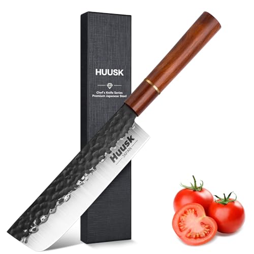 Huusk Japan Nakiri Knife for Asian Kitchen Chef