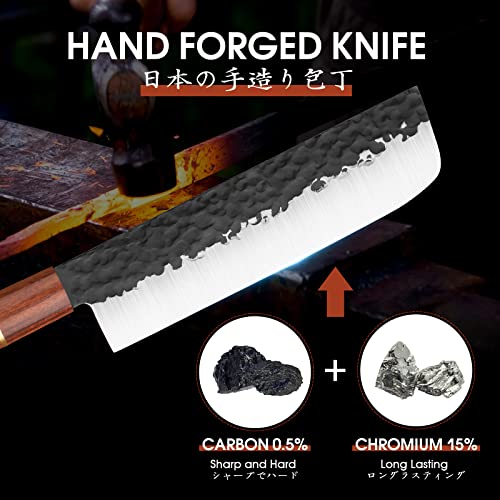Huusk Japan Nakiri Knife for Asian Kitchen Chef