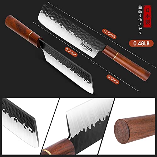 Huusk Japan Nakiri Knife for Asian Kitchen Chef