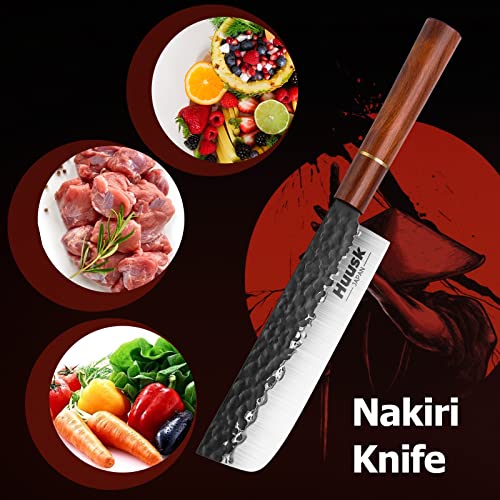 Huusk Japan Nakiri Knife for Asian Kitchen Chef