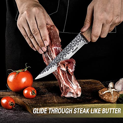 Huusk Butcher Knife Set with Wooden Handle