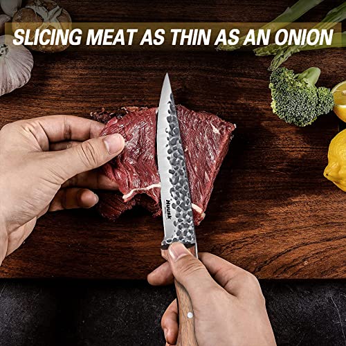 Huusk Butcher Knife Set with Wooden Handle