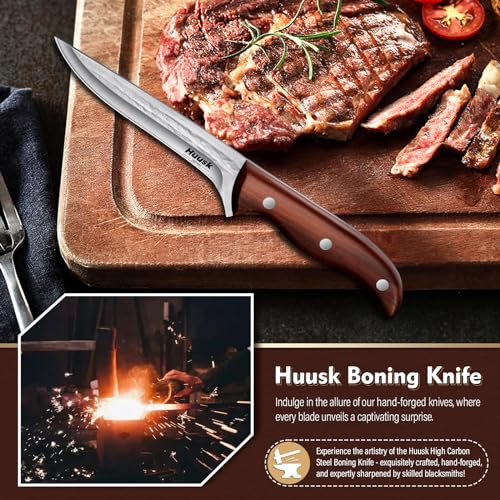 Huusk 5 Inch Meat Boning Knife in High Carbon Steel