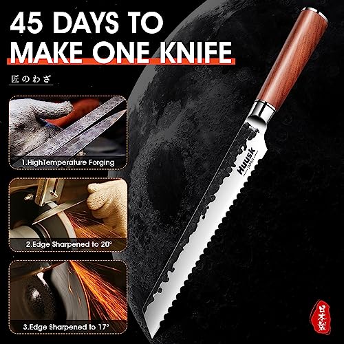 Huusk 8 inch Serrated Bread Knife - Japanese Steel