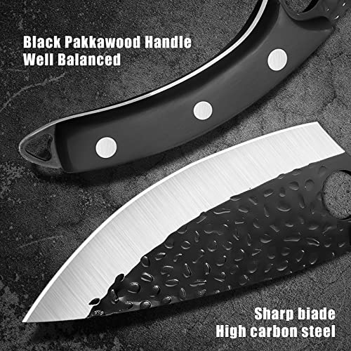 Huusk Viking Full Tang Butcher Knife with Sheath