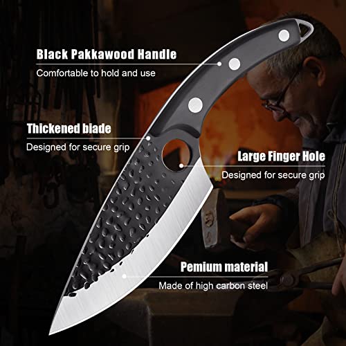 Huusk Viking Full Tang Butcher Knife with Sheath