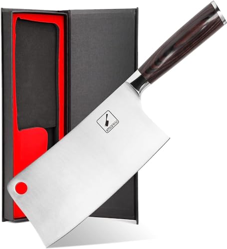 imarku 7 Inch Meat Cleaver - High Carbon Stainless Steel