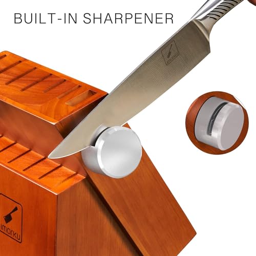 imarku 14PCS Knife Set with Block, Stainless Steel