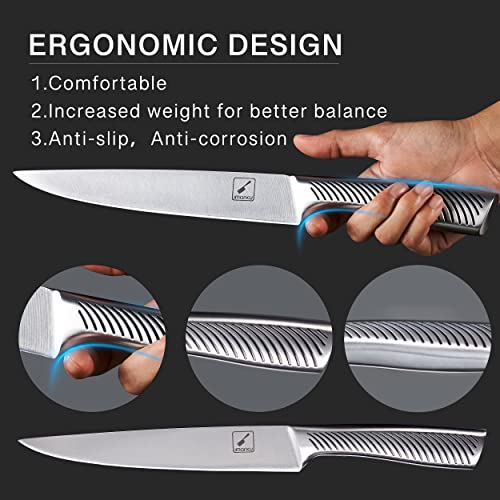 imarku 14PCS Knife Set with Block, Stainless Steel